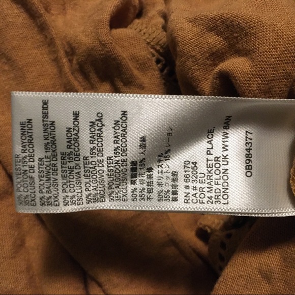 Anthropologie Malaga Tank Top Tunic Ochre Eyelet - Picture 6 of 7